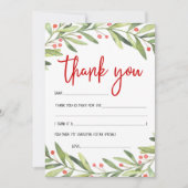 Kids' Christmas Thank You Cards サンキューカード (正面)