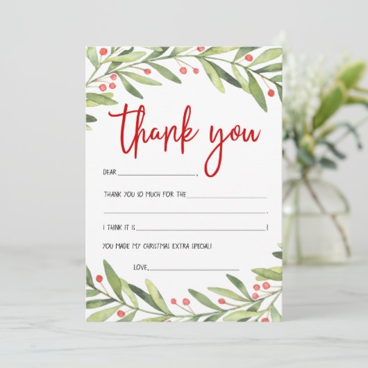 Kids' Christmas Thank You Cards サンキューカード (スタンド正面)