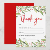 Kids' Christmas Thank You Cards サンキューカード (正面/裏面)