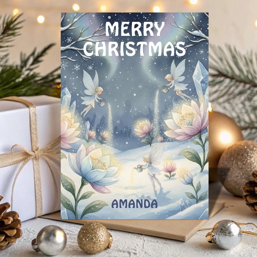 Kids Christmas Winter Fairy Garden シーズンカード