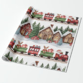 Kids Christmas Wrapping Paper – Toyland and Train ラッピングペーパー (アンロールド)