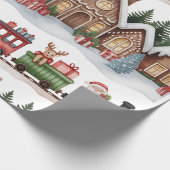 Kids Christmas Wrapping Paper – Toyland and Train ラッピングペーパー (角)