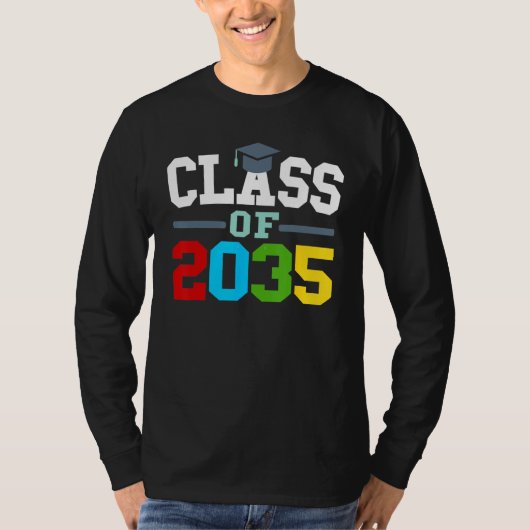 Kids Class Of 2035 First Day Of Back To School Gra Tシャツ (正面)