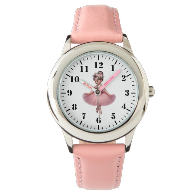 Kids Classic Ballerina Leather 腕時計 (正面)
