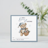 Kids Classroom Bear Themed Beary Christmas Holiday シーズンカード (スタンド正面)
