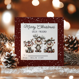 Kids Classroom Deer Themed シーズンカード