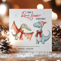 Kids Classroom Dinosaur Roarsome Christmas Holiday