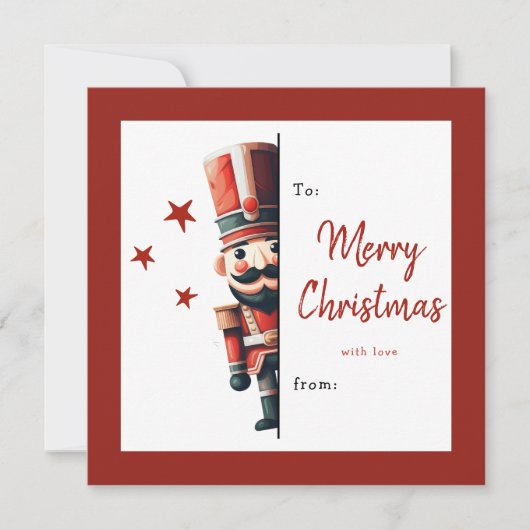 Kids Classroom Nutcracker Christmas Holiday Card シーズンカード (正面)