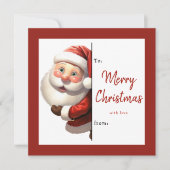Kids Classroom Personalized Santa Christmas シーズンカード (正面)