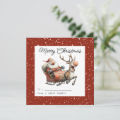 Kids Classroom Santa In His Sleigh シーズンカード (スタンド正面)