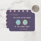 Kids Classroom Valentine Space Friendship Card ノートカード (正面/裏面インサイチュ)