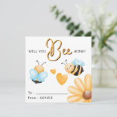 Kids Classroom Will You Bee Mine? Valentines Day シーズンカード (スタンド正面)