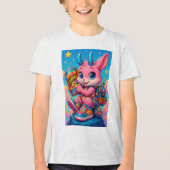 Kids' Colorful Bunny Power T-Shirt トライブレンドTシャツ (正面)