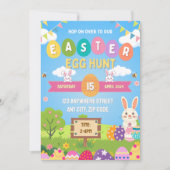Kids Colorful Easter Egg Hunt Invitation 招待状 (正面)
