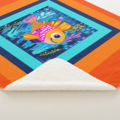 Kids Colorful Fish シェルパブランケット (3/4)