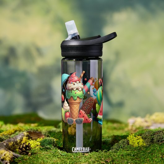 Kids Colorful Ice Cream  ウォーターボトル (アウトドア (回転後))