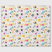 Kids Colorful Stars ラッピングペーパー (フラット)