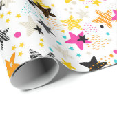 Kids Colorful Stars ラッピングペーパー (ロールコーナー)