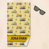 Kids' Construction Truck – Fun & Customizable ビーチタオル