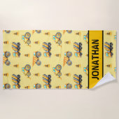 Kids' Construction Truck – Fun & Customizable ビーチタオル (正面)