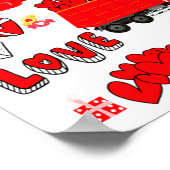 Kids Construction Vehicle Valentine Crane Truck Cu ポスター (角)