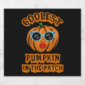 Kids Coolest Pumpkin In The Patch Halloween Kids ビールラベル (シングルラベル)