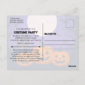 Kids Costume Party Halloween Invitation Postcard ポストカード (裏面)