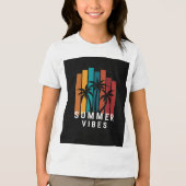 Kids Cotton T-Shirt Unisex Soft Comfortable  トライブレンドＴシャツ (正面)