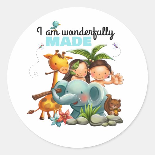 Kids Creation Bibleの聖句シール ラウンドシール (正面)