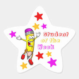 Kids Cute & カラフル Student of the Week 星シール