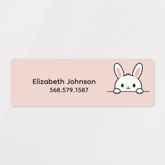 Kids Cute Animals Cartoon Name School ラベル (デザイン2)