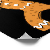 Kids Dabbing Dab Gingerbread Man Xmas Girls Boys C ポスター (角)