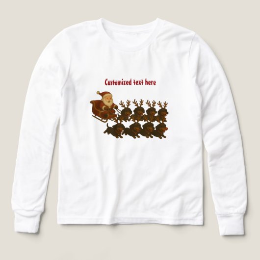 Kids Dachshund Christmas  (デザイン正面)