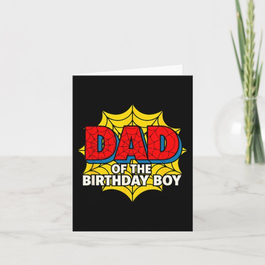 Kids Dad Of The Birthday Boy Sder Theme Party Matc カード (正面)