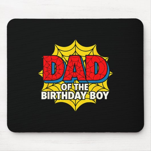 Kids Dad Of The Birthday Boy Sder Theme Party Matc マウスパッド (正面)