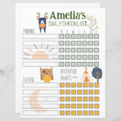 Kids Daily Checklist、Daily Routine Schedule (正面/裏面)