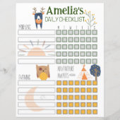 Kids Daily Checklist、Daily Routine Schedule (正面)