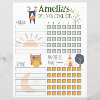 Kids Daily Checklist、Daily Routine Schedule