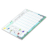 Kids Daily Choreグラフカスタムメモ帳 ノートパッド (アングル)