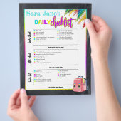 Kids Daily Schoolのチェックリスト表 チラシ (手)