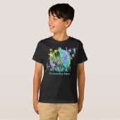 Kid's Dark Tシャツ – Under the Sea ポップ・アートの Art (正面フル)