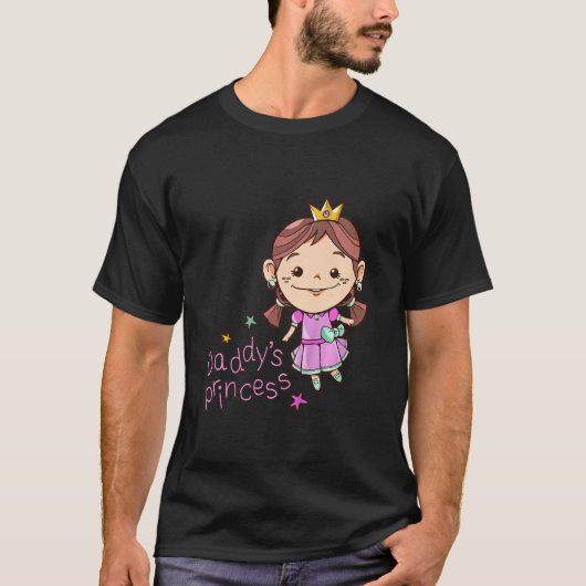 Kids Daughter Daddys Princess Girl First Father's  Tシャツ (正面)