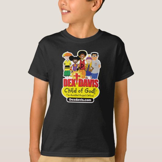 Kid's "Dex n' Friends" Tシャツ(ダークカラー) Tシャツ (正面)