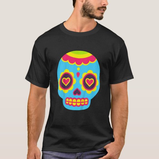 Kids Dia De Los Muertos Costume Baby Sugar Skull C Tシャツ (正面)