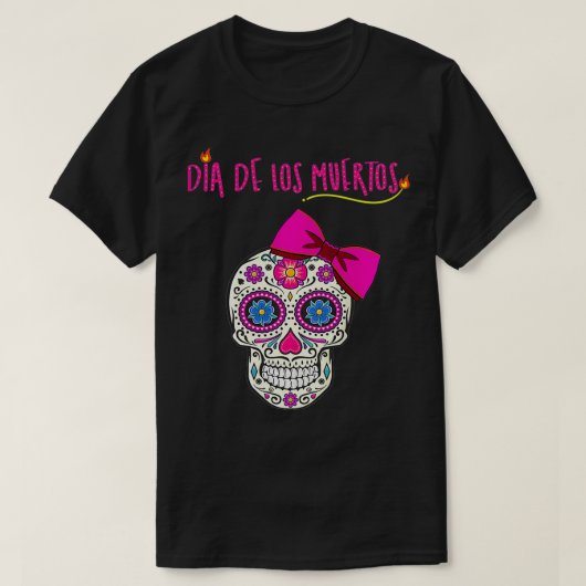 Kids Dia De Los Muertos Sugar Skull Day of the Dea Tシャツ (デザイン正面)