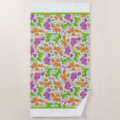 Kids Dinosale Friends ビーチタオル (正面)