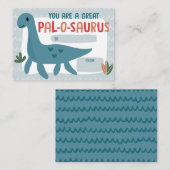 Kids Dinosaur Classroom Valentine's Day Card ノートカード (正面/裏面)