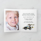 Kids Drive By Boy Graduation Party写真 招待状 (内部)