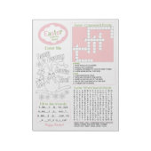 Kid's Easter Activityおもしろいシート8.5"x11"メモ帳 ノートパッド (回転)