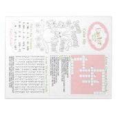 Kid's Easter Activityおもしろいシート8.5"x11"メモ帳 ノートパッド (正面)